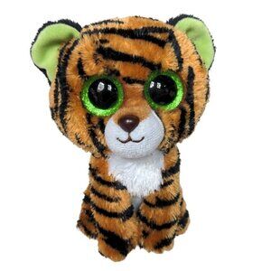 Ty Beanie Boo Stripes Orange Black Tiger Zoo Cat Stuffed Animal 2013 6"